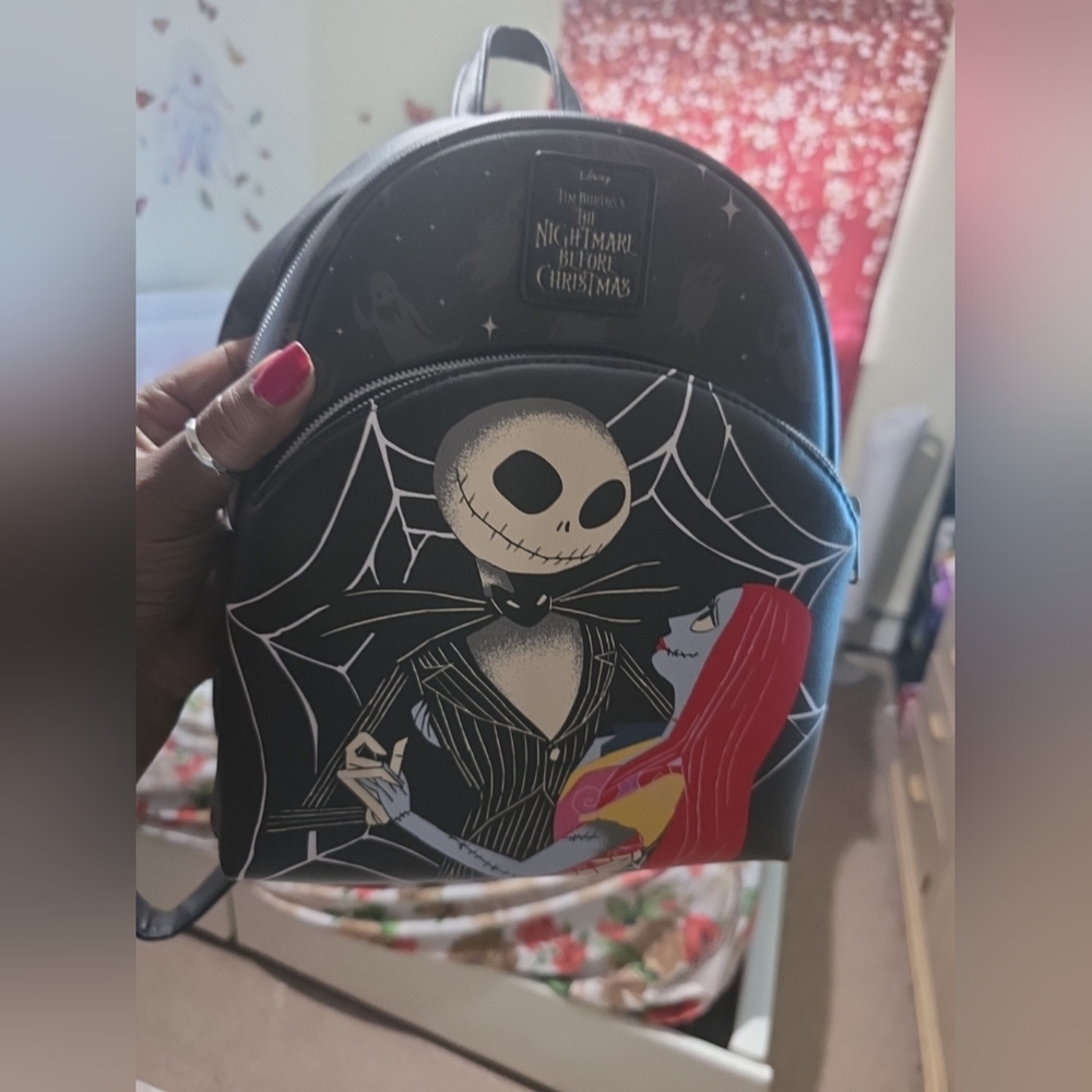 Disney Black and Red Nightmare Before Christmas Backpack